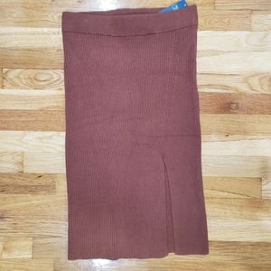 NWT Abercrombie & Fitch Medium Burnt Orange Knit Midi Skirt